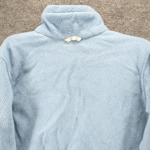 Columbia Interchange Women's Fleece Jacket Blue Medium Logo Front Zip - Picture 10 of 16